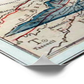  kaart van Virginia en West Virginia (1921) Poster (Hoek)