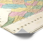 Kaart van Virginia, Maryland en Delaware Poster (Hoek)