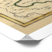 Kaart van Virginia, Marylandia, en Carolina 1714 Poster (Hoek)