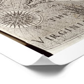 Kaart van Virginia, ontdekt en beschreven door Cap Poster (Hoek)