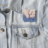 Kaart van Virginia Vierkante Button 5,1 Cm (In situ)