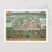 Kaart van Visby, van "Civitates Orbis Terrarum" do (Voorkant)