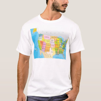 Kaart van VS-staten T-shirt