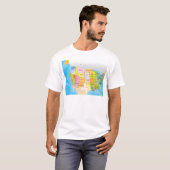 Kaart van VS-staten T-shirt (Voorkant volledig)