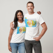 Kaart van VS-staten T-shirt (Unisex)