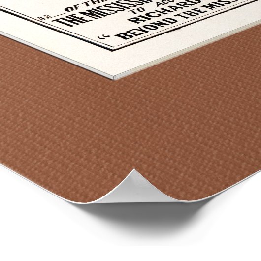 Kaart van W.-staten en trans-Stille Oceaan RR,1867 Poster (Hoek)