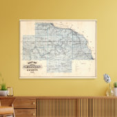Kaart van Wabasha County, Minnesota Canvas Afdruk (Insitu (Woonkamer))