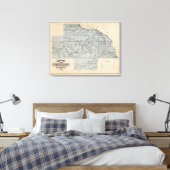 Kaart van Wabasha County, Minnesota Canvas Afdruk (Insitu (Slaapkamer))
