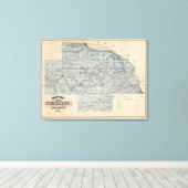 Kaart van Wabasha County, Minnesota Canvas Afdruk (Insitu (Houten vloer))