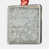 Kaart van Wabasha County, Minnesota Metalen Ornament (Links)