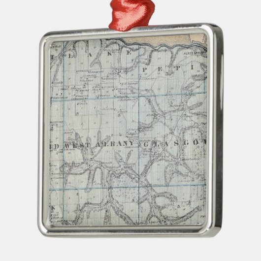 Kaart van Wabasha County, Minnesota Metalen Ornament (Links)