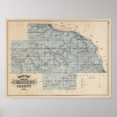 Kaart van Wabasha County, Minnesota Poster (Voorkant)
