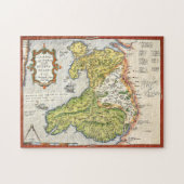  kaart van Wales en Anglesey 1579 Legpuzzel (Horizontaal)
