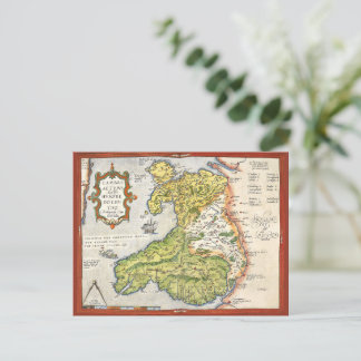  kaart van Wales en Engeland 1579