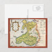 kaart van Wales en Engeland 1579 (Voorkant / Achterkant)