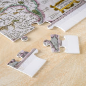 Kaart van Wales, gepubliceerd onder c.1630 (handge Legpuzzel (Zijkant)