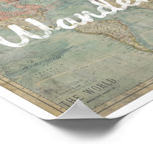  kaart van Wanderlust Poster (Hoek)