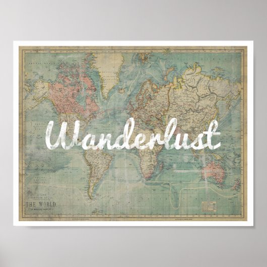  kaart van Wanderlust Poster (Voorkant)