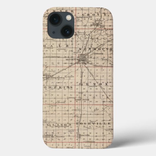 Kaart van Warren County, Abingdon Case-Mate iPhone Case (Achterkant)