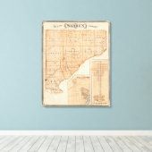 Kaart van Warren County met Plan West-Libanon Canvas Afdruk (Insitu (Houten vloer))