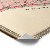 Kaart van Warrick County Poster (Hoek)