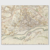  kaart van Warschau Polen (1831) Cadeaupapier (Vlak)