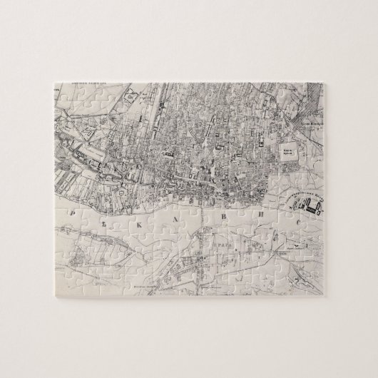 kaart van Warschau Polen (1836) Legpuzzel (Horizontaal)