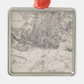  kaart van Warschau Polen (1836) Metalen Ornament (Voorkant)