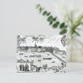 Kaart van Warschau, van "Civitates Orbis Terrarum" (Staand voorkant)