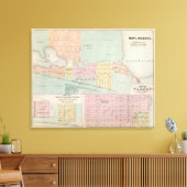 Kaart van Waseca, Minnesota Canvas Afdruk (Insitu (Woonkamer))