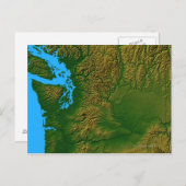 Kaart van Washington (Voorkant / Achterkant)