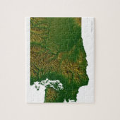 Kaart van Washington 3 Legpuzzel (Verticaal)