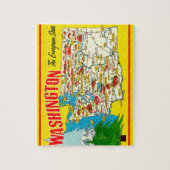 Kaart van Washington Briefkaart Jigsaw Puzzle Legpuzzel (Verticaal)