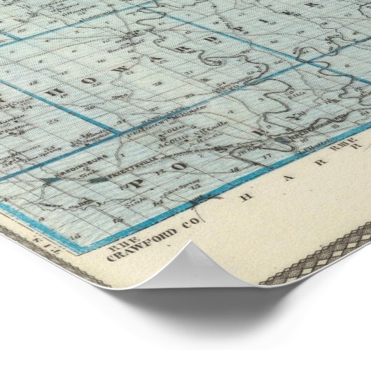 Kaart van Washington County Poster (Hoek)