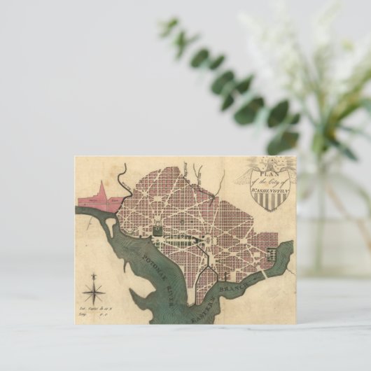 Kaart van Washington D.C. (1793) (Staand voorkant)