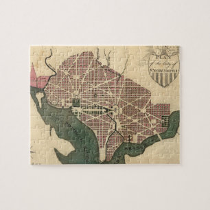 Kaart van Washington D.C. (1793) Legpuzzel