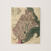 Kaart van Washington D.C. (1793) Legpuzzel (Verticaal)