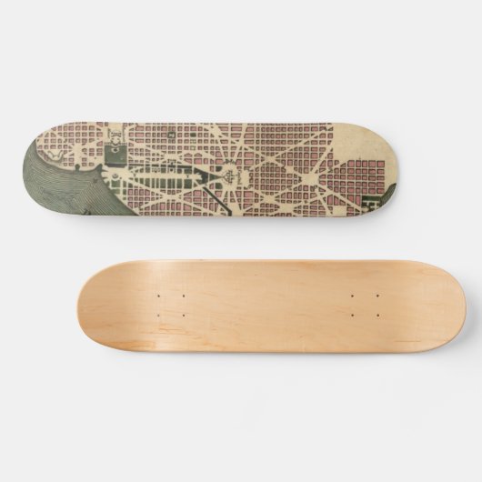  Kaart van Washington D.C. (1793) Skateboard (Horizontaal)