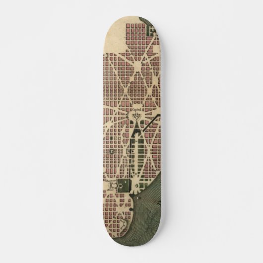 Kaart van Washington D.C. (1793) Skateboard (Voorkant)