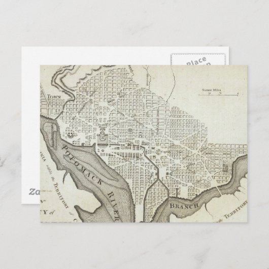 Kaart van Washington D.C. (1794) (Voorkant / Achterkant)