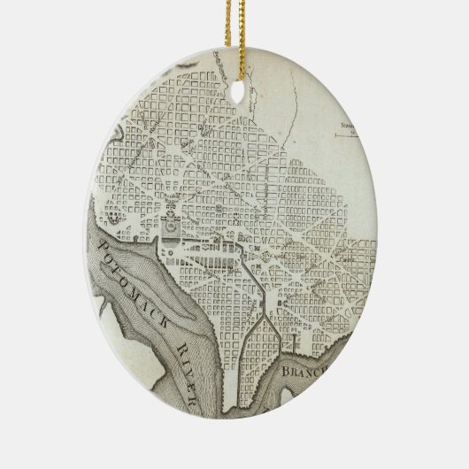  Kaart van Washington D.C. (1794) Keramisch Ornament (Rechts)