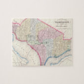  Kaart van Washington D.C. (1864) Legpuzzel (Horizontaal)