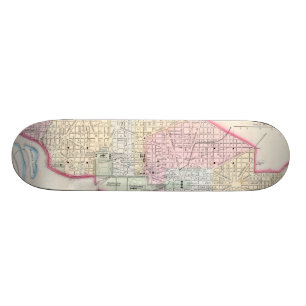 Kaart van Washington D.C. (1864) Skateboard