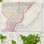  Kaart van Washington D.C. (1864) Theedoek (Gevouwen)