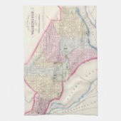  Kaart van Washington D.C. (1864) Theedoek (Verticaal)