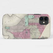 Kaart van Washington D.C. (1866) Case-Mate iPhone Case (Achterkant (horizontaal))