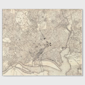  Kaart van Washington D.C. (1900) Cadeaupapier (Vlak)