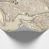  Kaart van Washington D.C. (1900) Cadeaupapier (Hoek)