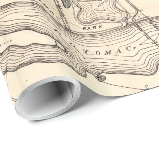  Kaart van Washington D.C. (1900) Cadeaupapier (Rol Hoek)