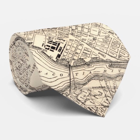 Kaart van Washington D.C. (1900) Stropdas (Opgerold)